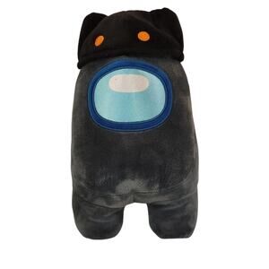 12" Among Us Series 2 Plush Black Cat Hat Crewmate Toy Factory Toikido Yume
